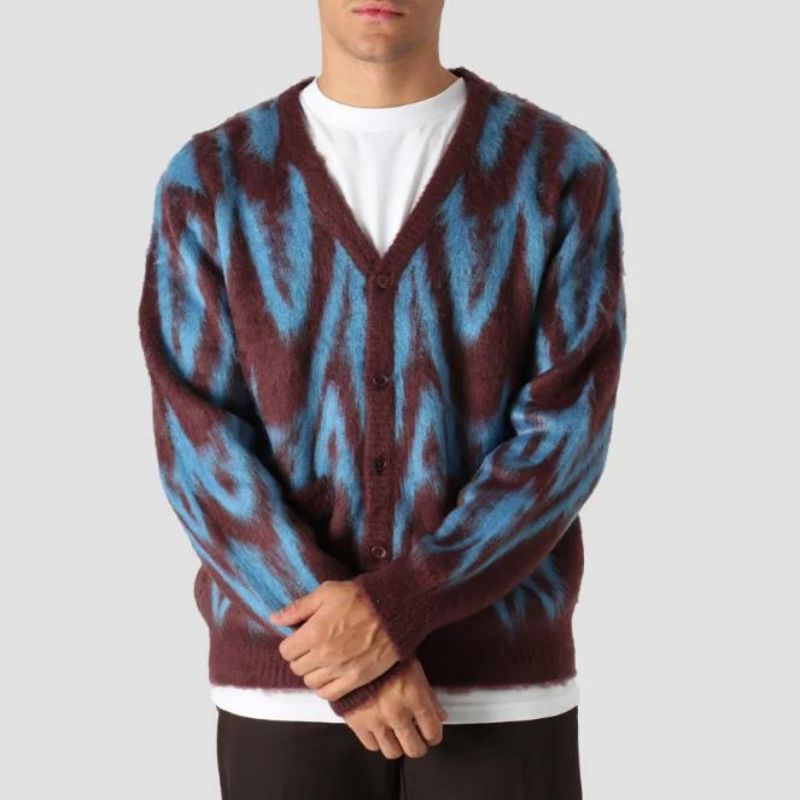 نمط مخصص عالي الجودة مخصصة Jacquard Design Men \\\\ \'s Cardigan Sweater